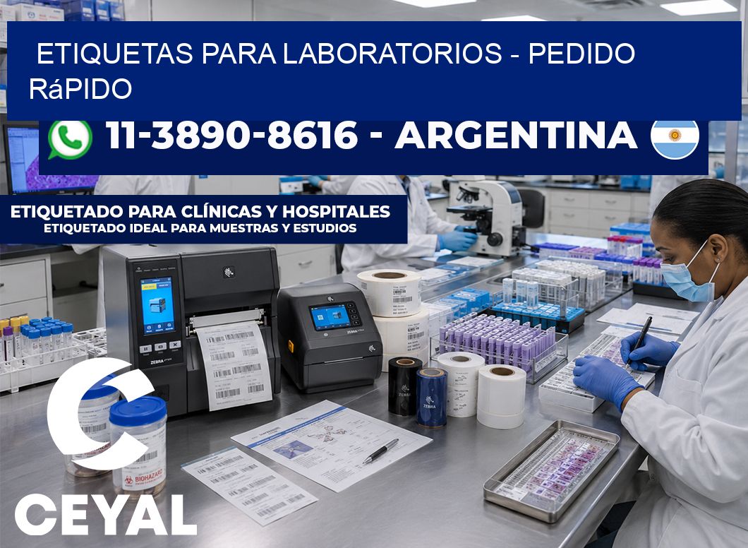 ETIQUETAS PARA LABORATORIOS - Pedido rápido