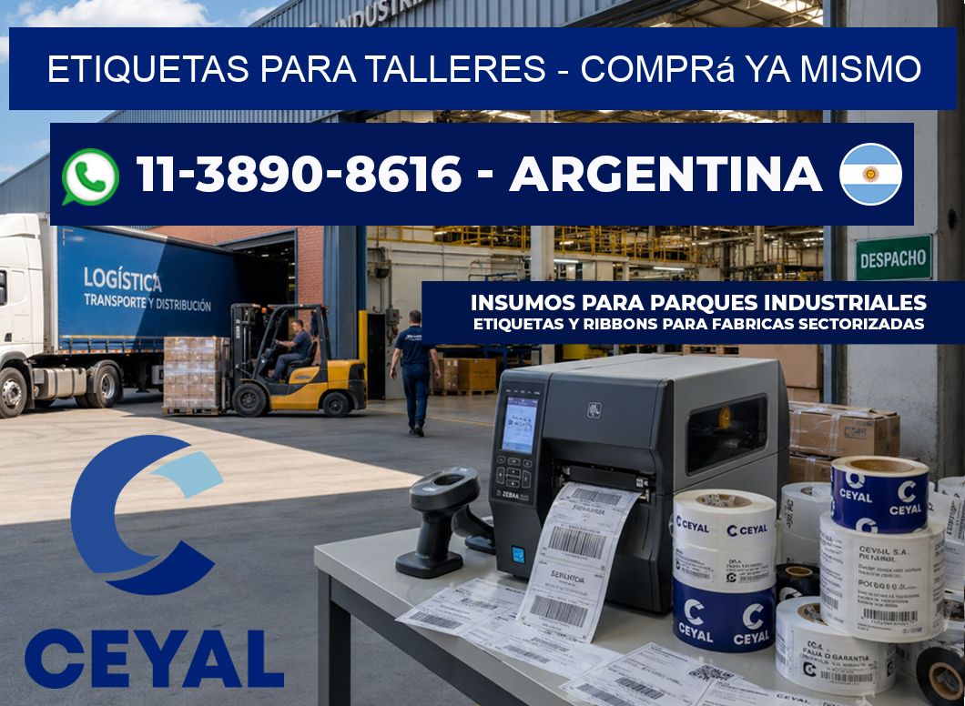 ETIQUETAS PARA TALLERES - Comprá ya mismo