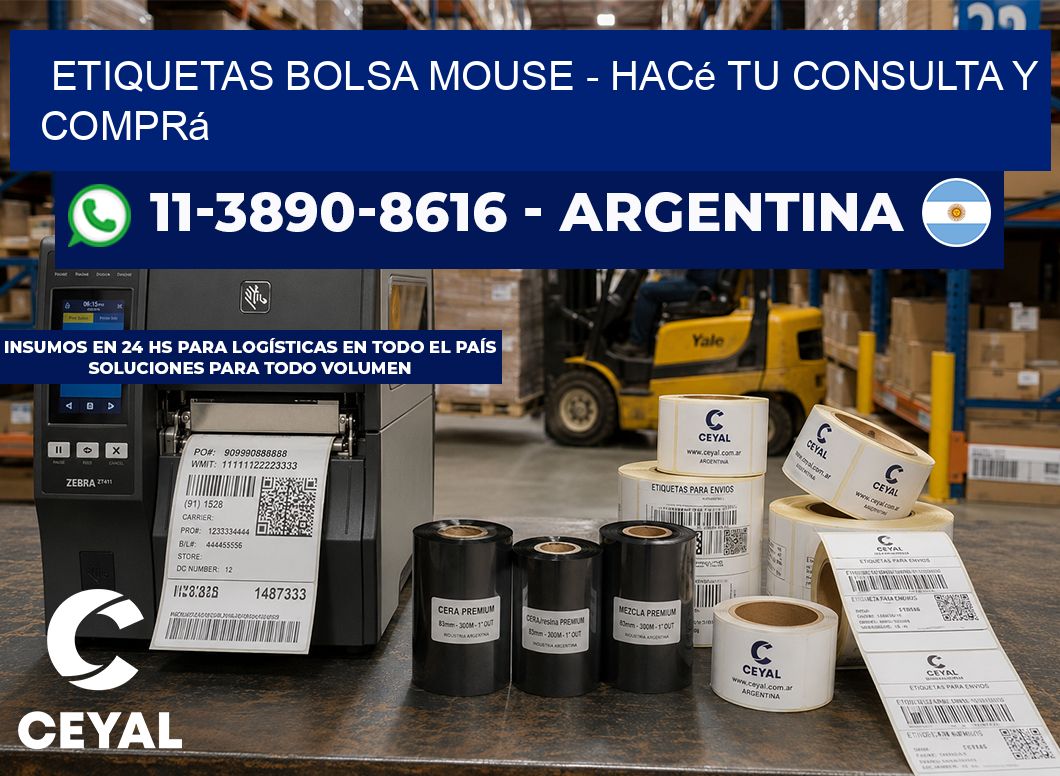 Etiquetas Bolsa mouse - Hacé tu consulta y comprá