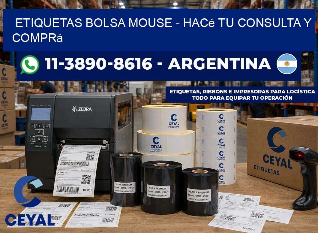 Etiquetas Bolsa mouse - Hacé tu consulta y comprá