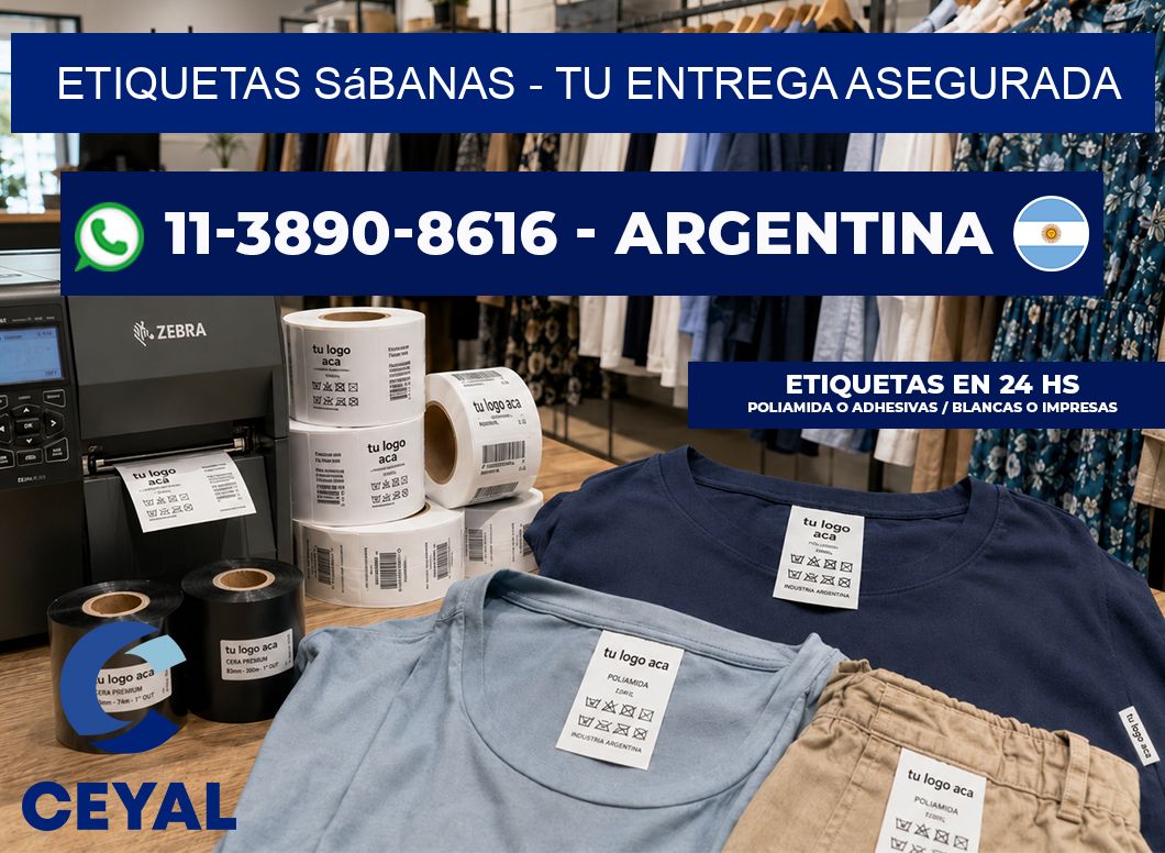 Etiquetas Sábanas - Tu entrega asegurada