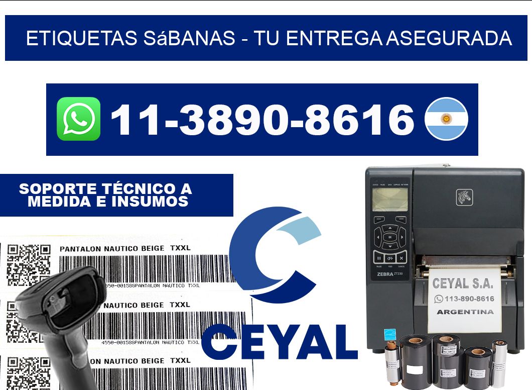 Etiquetas Sábanas - Tu entrega asegurada