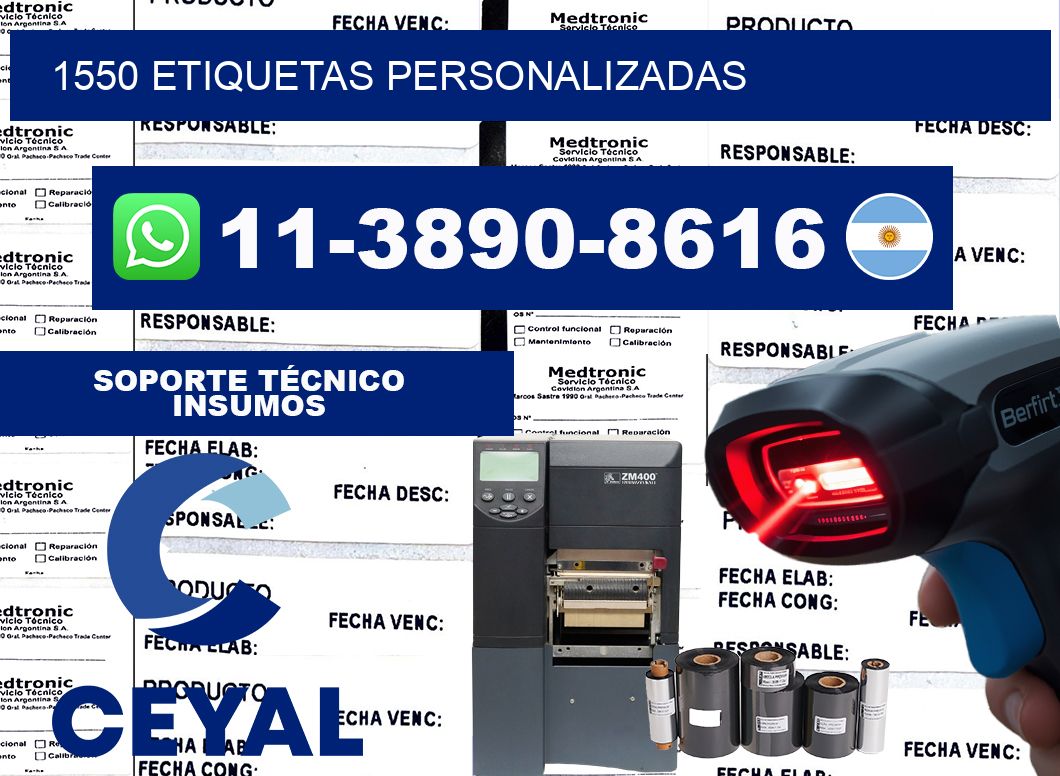 1550 ETIQUETAS PERSONALIZADAS
