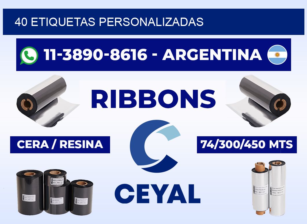 40 ETIQUETAS PERSONALIZADAS
