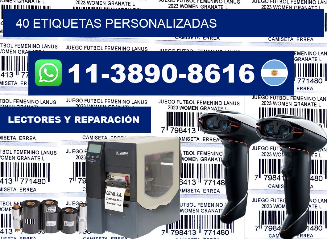 40 ETIQUETAS PERSONALIZADAS
