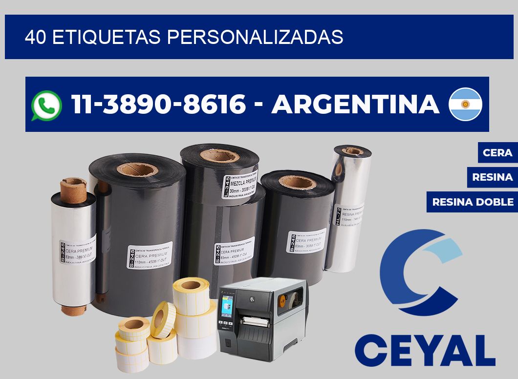 40 ETIQUETAS PERSONALIZADAS