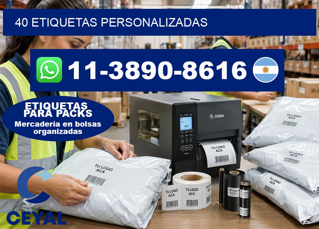 40 ETIQUETAS PERSONALIZADAS