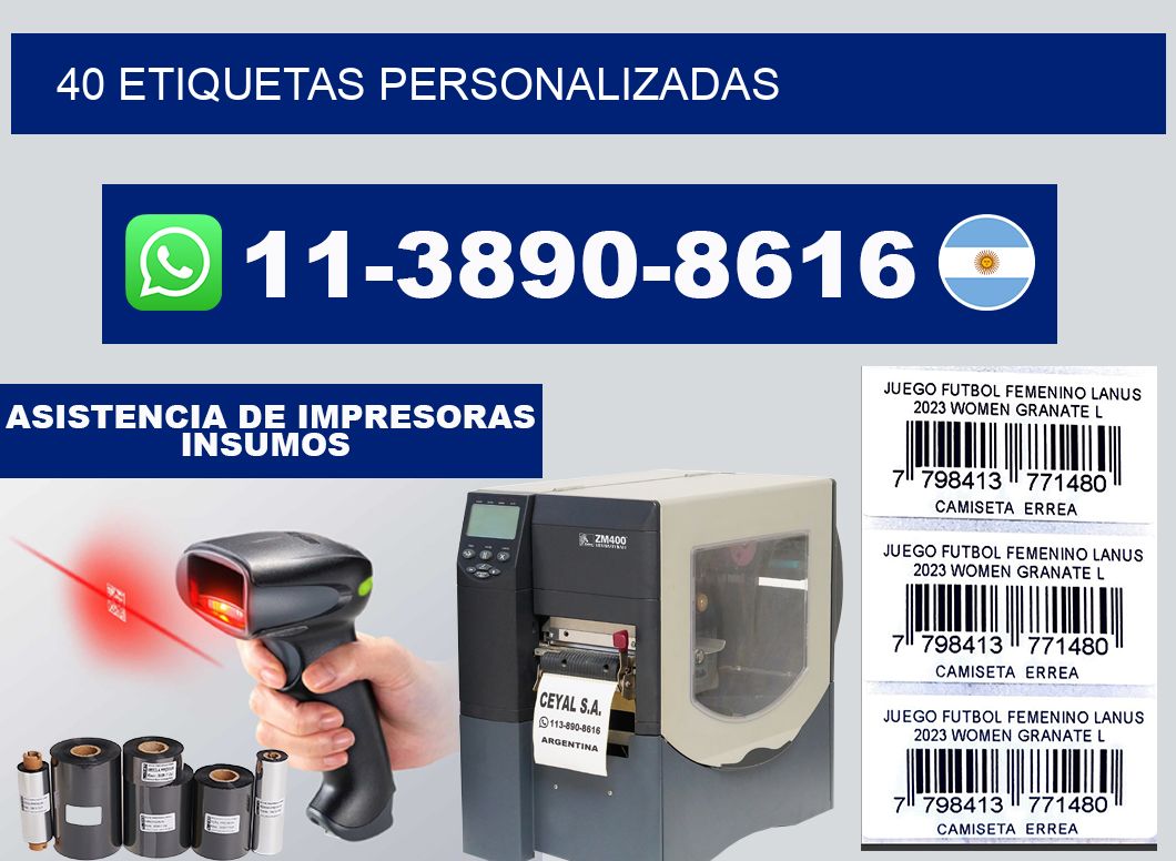 40 ETIQUETAS PERSONALIZADAS