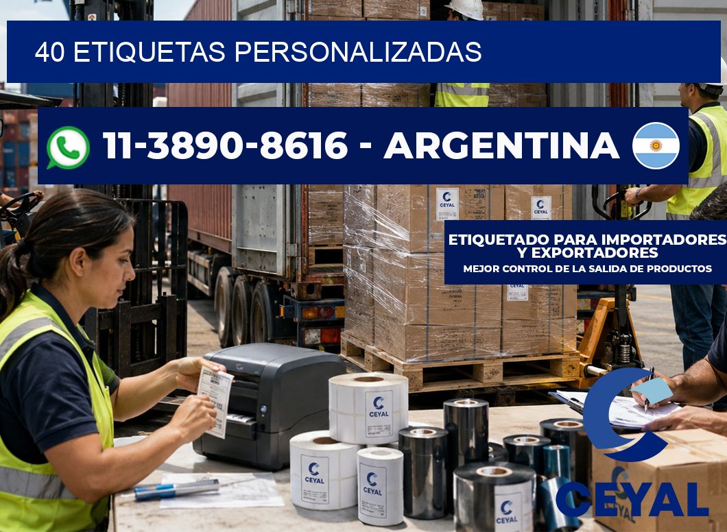 40 ETIQUETAS PERSONALIZADAS