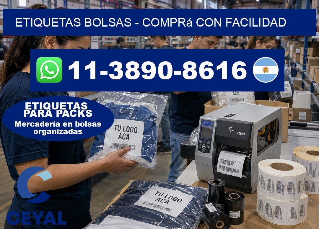 ETIQUETAS BOLSAS - Comprá con facilidad
