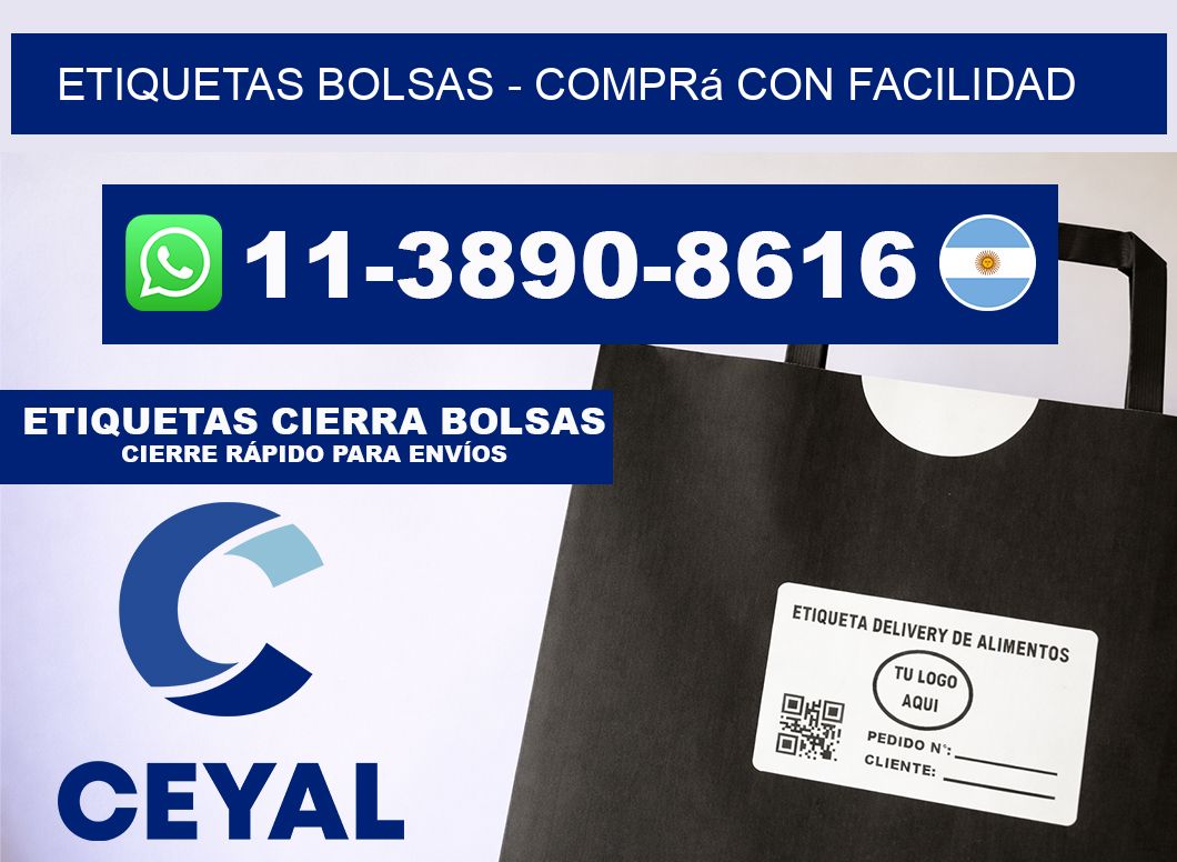 ETIQUETAS BOLSAS - Comprá con facilidad