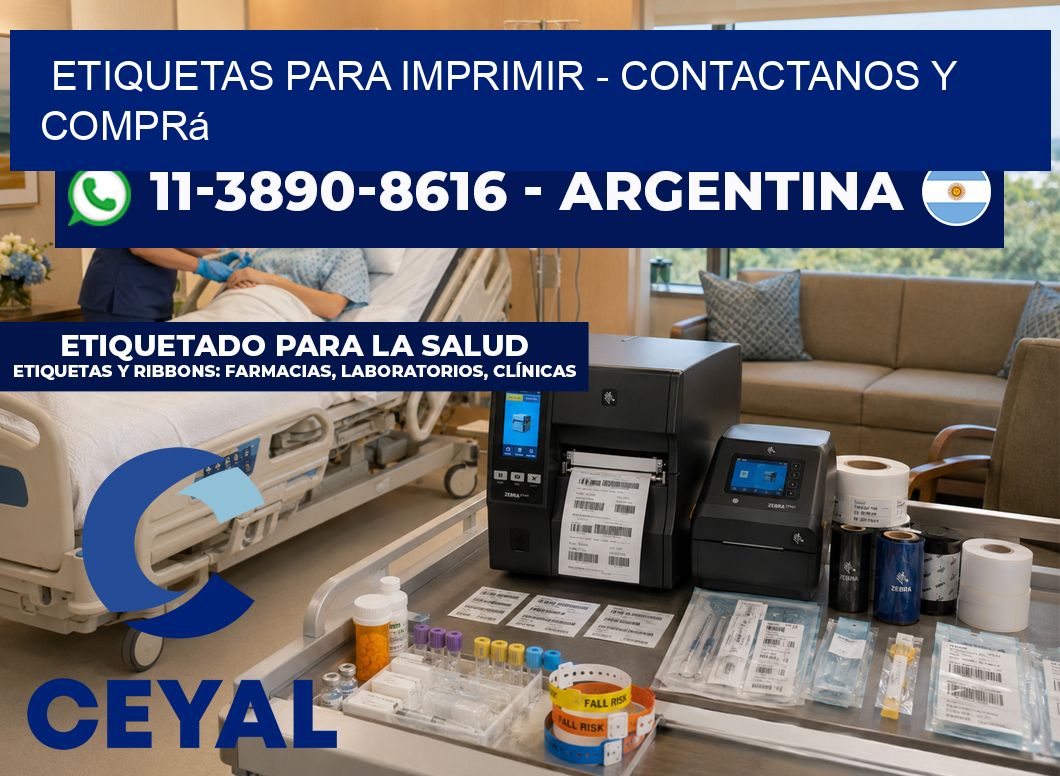 ETIQUETAS PARA IMPRIMIR - Contactanos y comprá