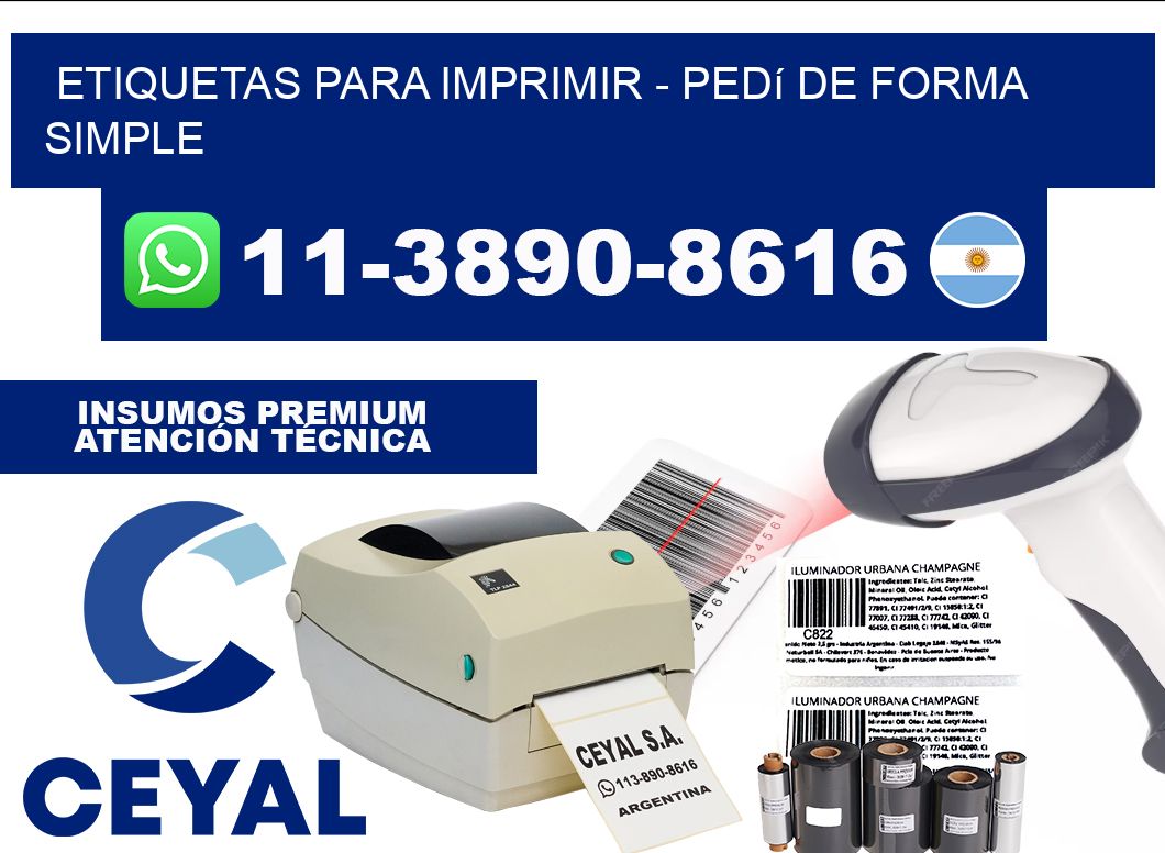 ETIQUETAS PARA IMPRIMIR - Pedí de forma simple