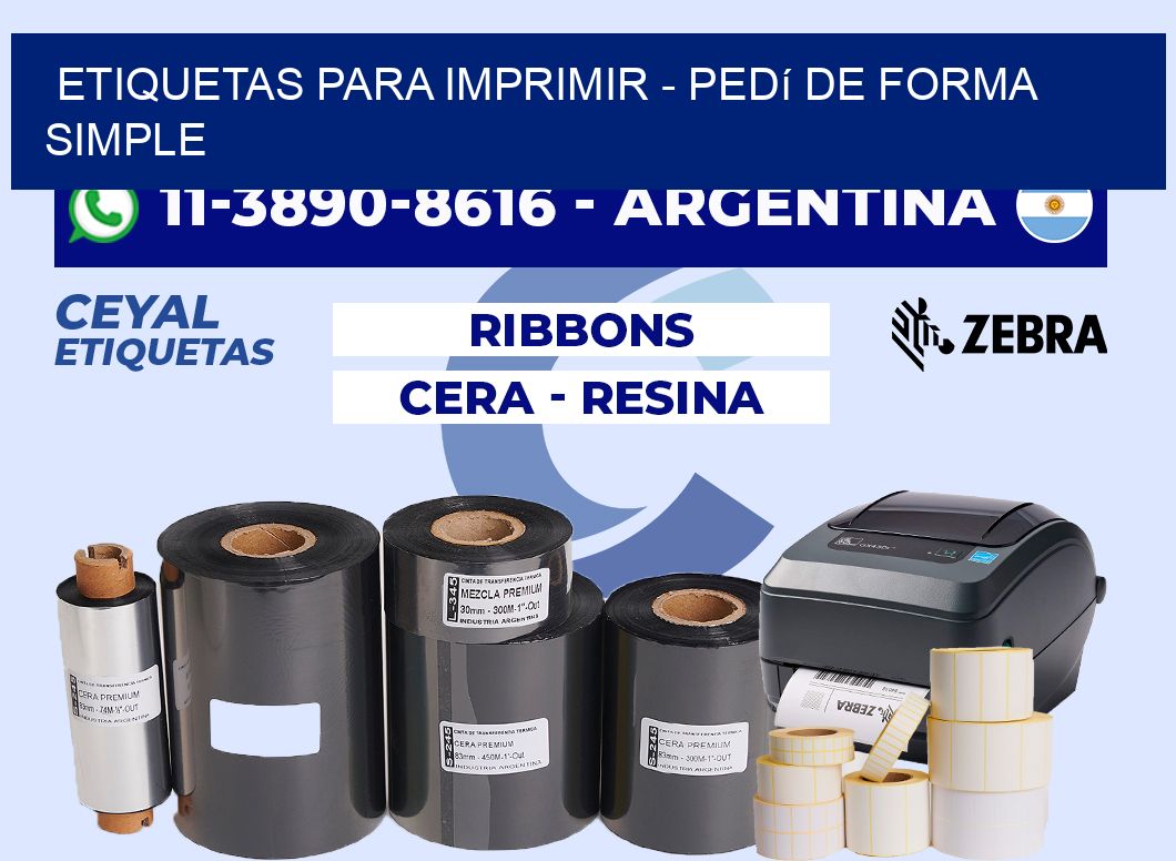 ETIQUETAS PARA IMPRIMIR - Pedí de forma simple