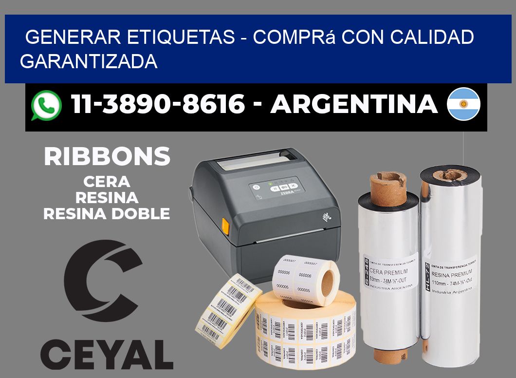 GENERAR ETIQUETAS - Comprá con calidad garantizada