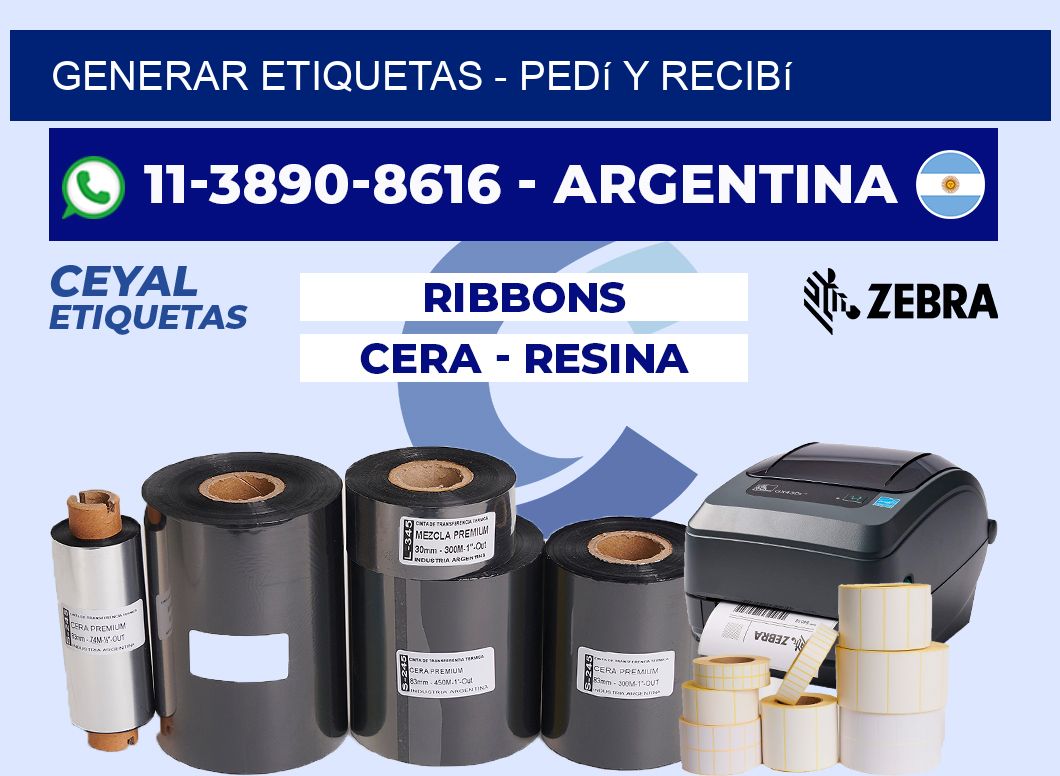 GENERAR ETIQUETAS - Pedí y recibí