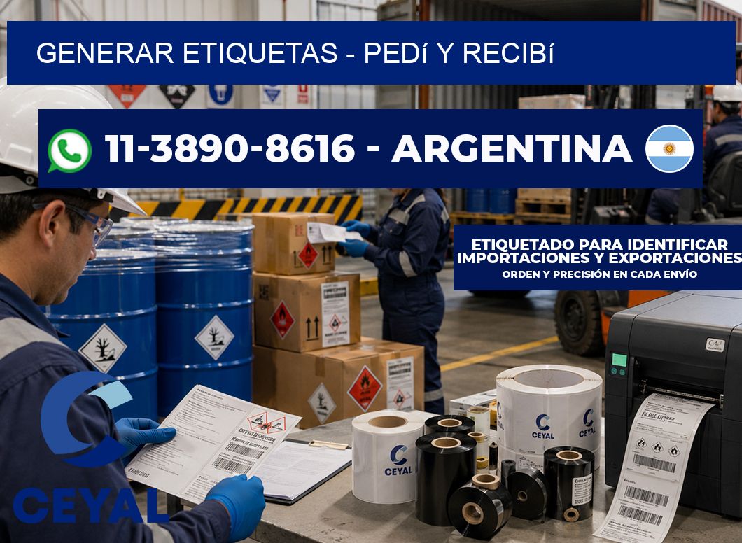 GENERAR ETIQUETAS – Pedí y recibí