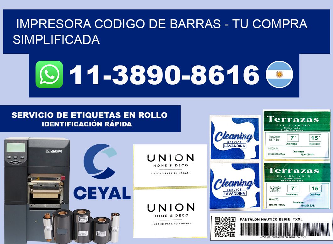 IMPRESORA CODIGO DE BARRAS - Tu compra simplificada