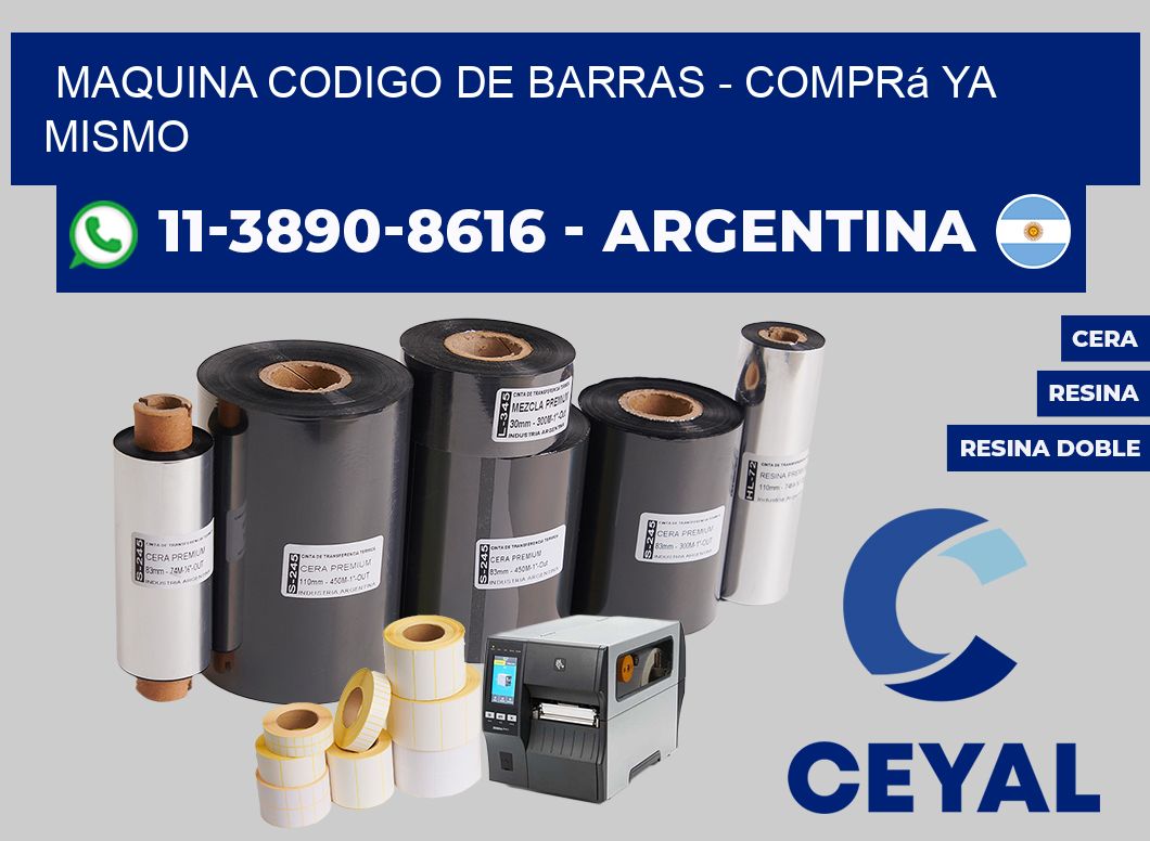 MAQUINA CODIGO DE BARRAS - Comprá ya mismo