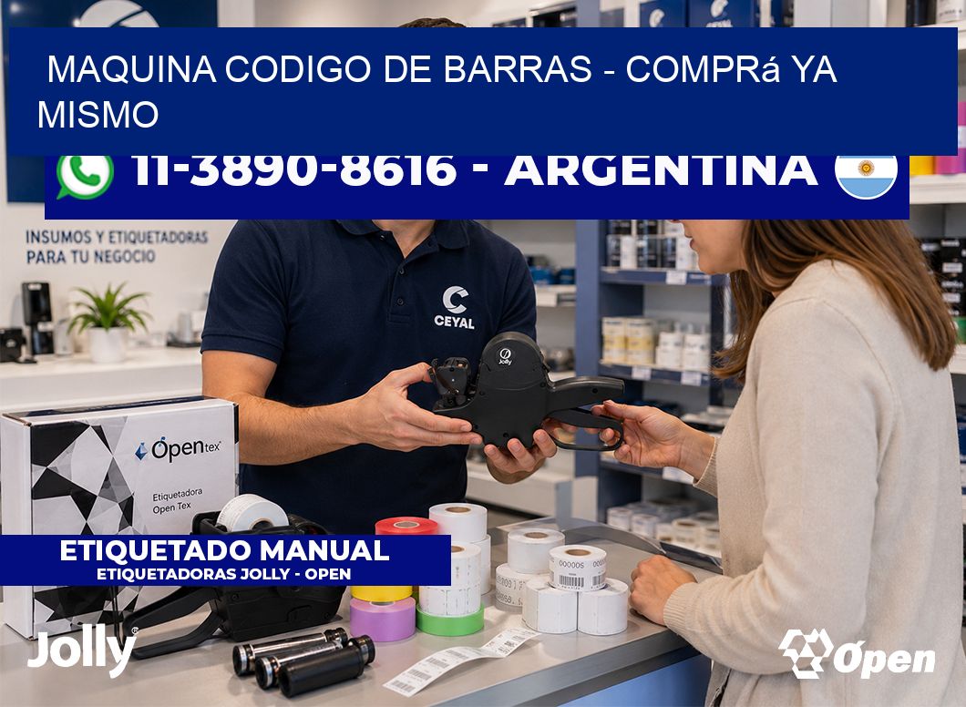 MAQUINA CODIGO DE BARRAS – Comprá ya mismo