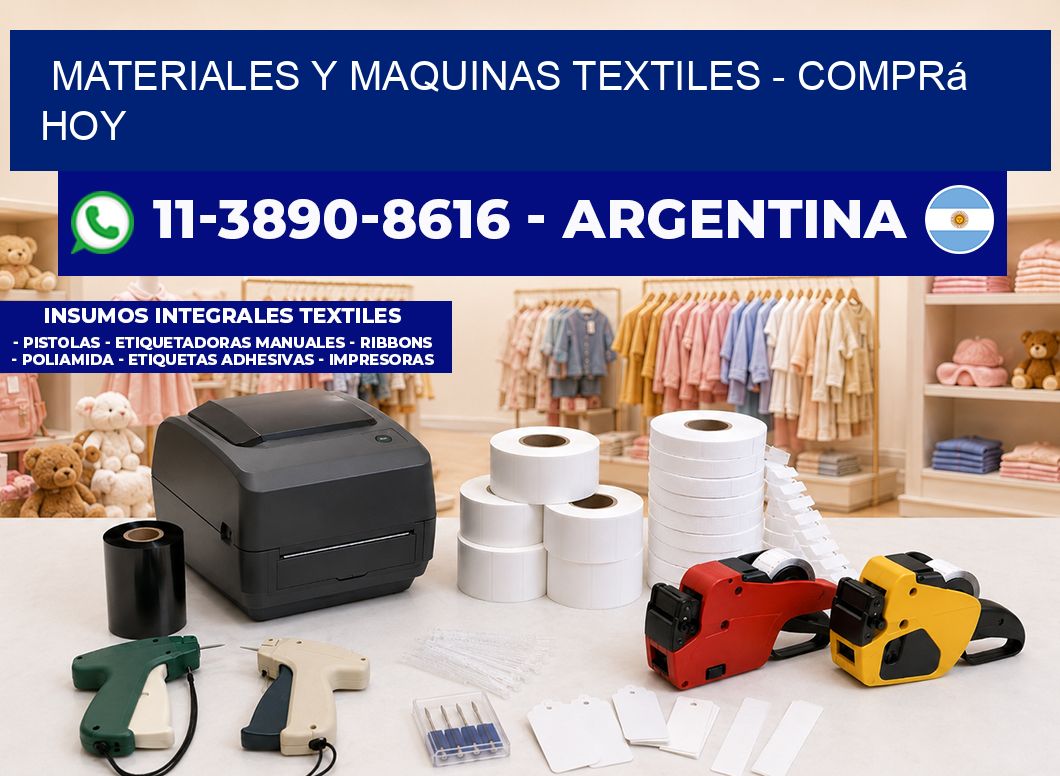 MATERIALES Y MAQUINAS TEXTILES – Comprá hoy