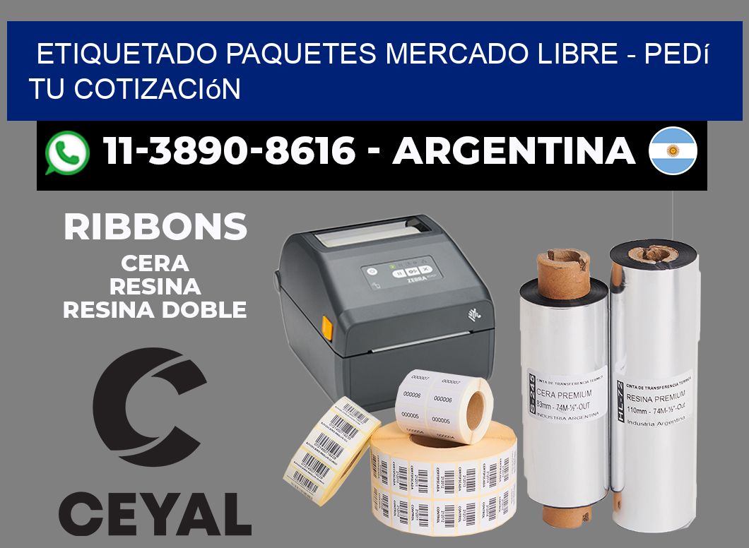 etiquetado paquetes mercado libre - Pedí tu cotización
