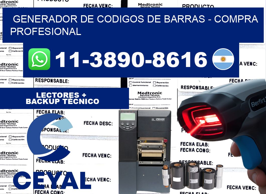 generador de codigos de barras - Compra profesional