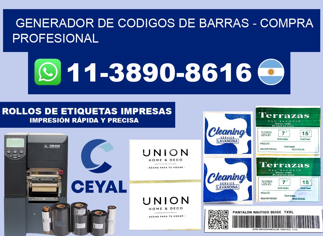 generador de codigos de barras - Compra profesional