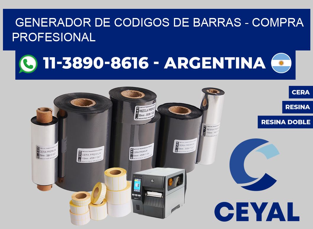 generador de codigos de barras - Compra profesional