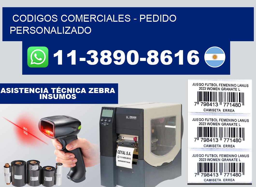 Codigos comerciales - Pedido personalizado