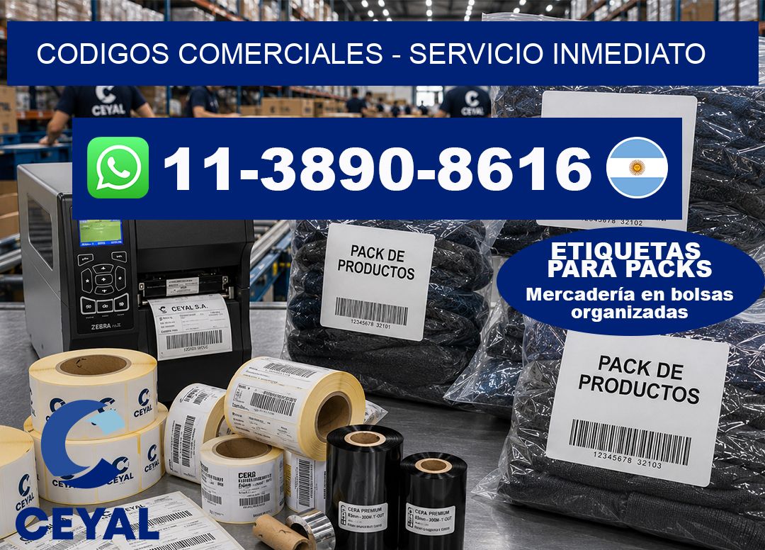 Codigos comerciales - Servicio inmediato