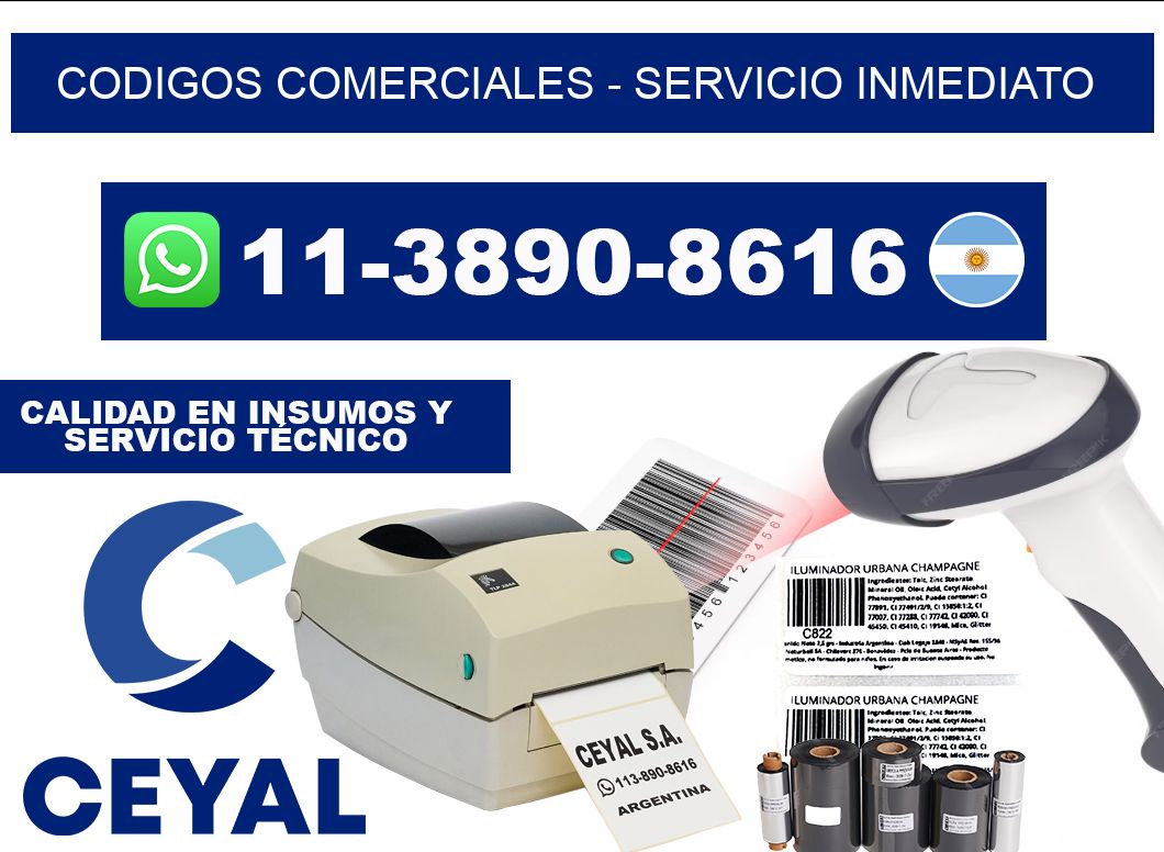 Codigos comerciales - Servicio inmediato