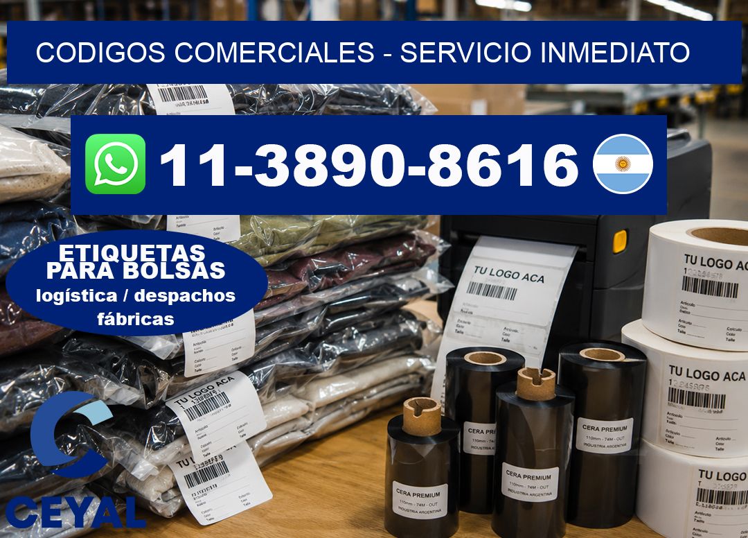 Codigos comerciales – Servicio inmediato