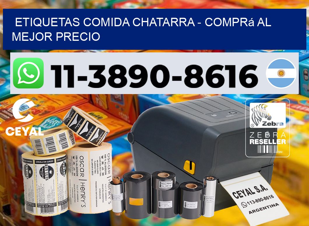 ETIQUETAS COMIDA CHATARRA - Comprá al mejor precio