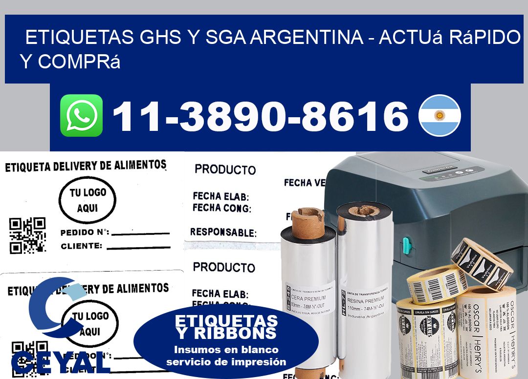 ETIQUETAS GHS Y SGA ARGENTINA - Actuá rápido y comprá