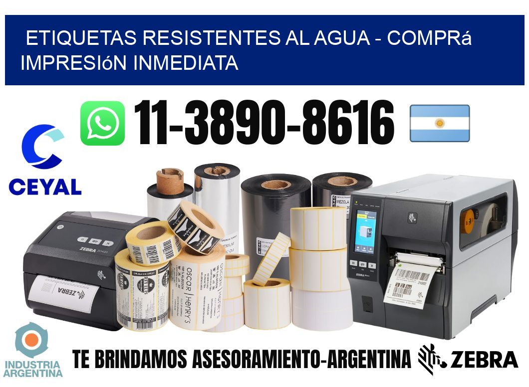 ETIQUETAS RESISTENTES AL AGUA - Comprá impresión inmediata
