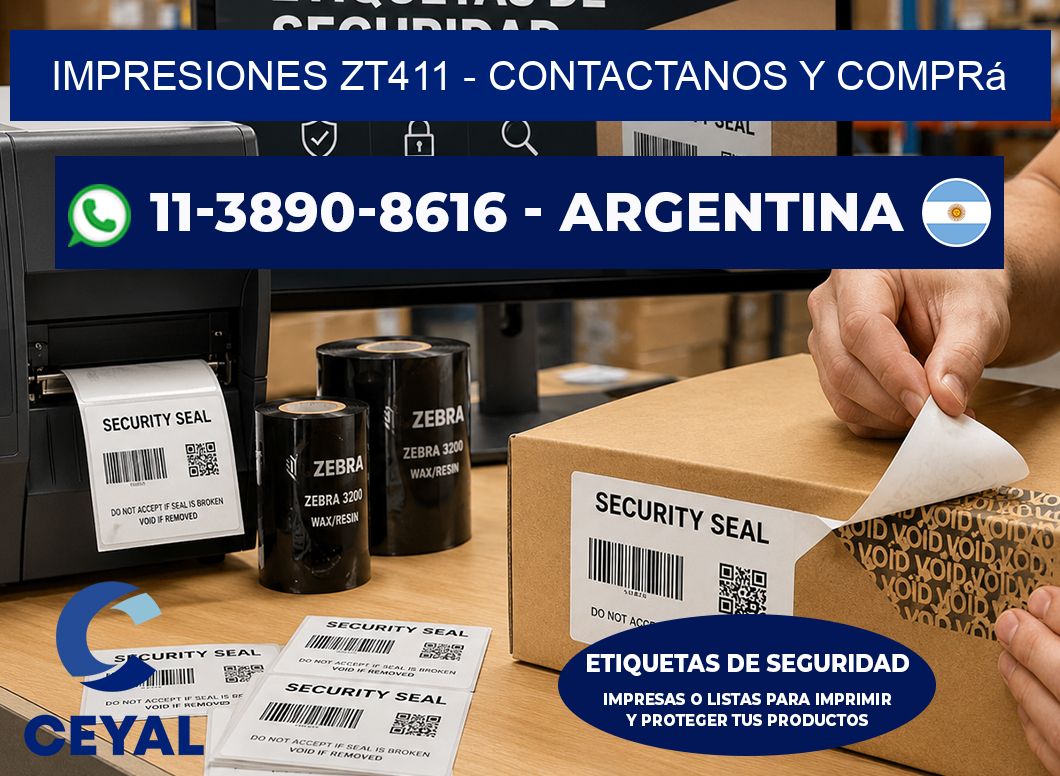 Impresiones ZT411 - Contactanos y comprá