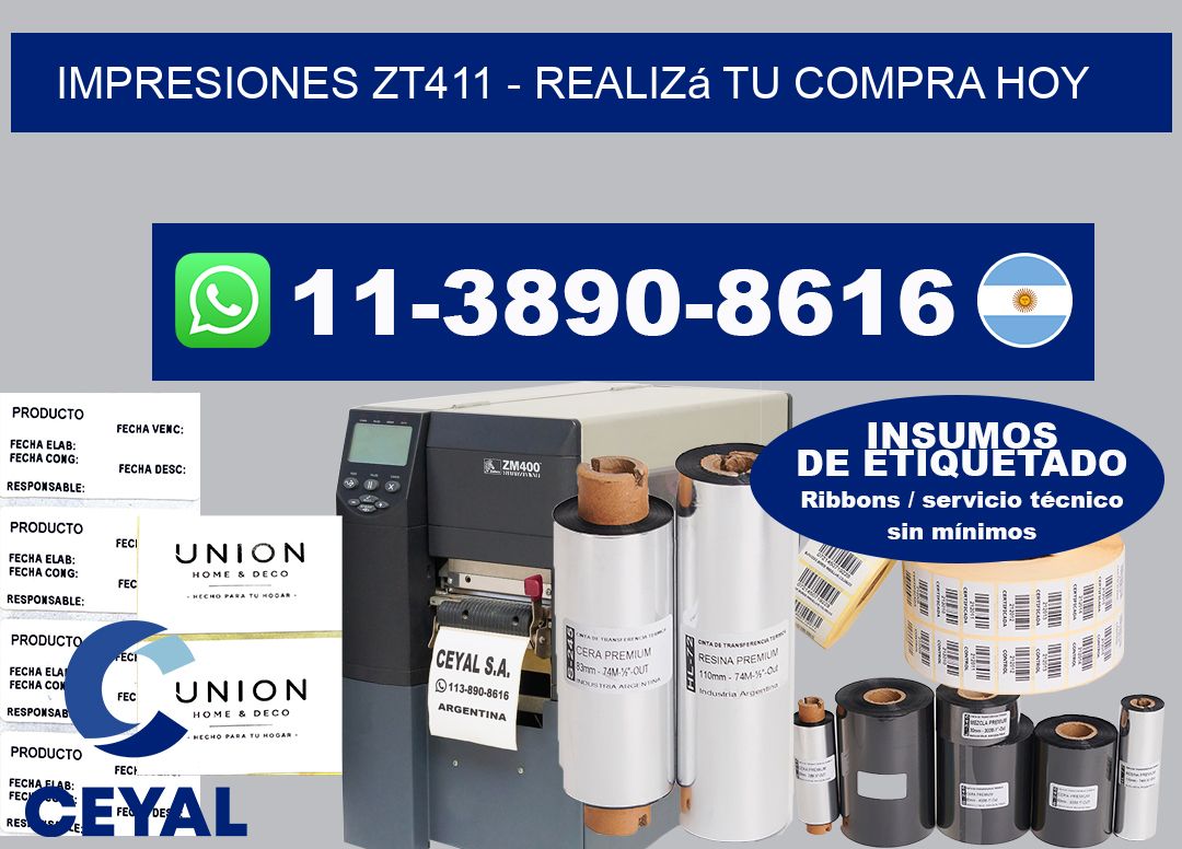 Impresiones ZT411 - Realizá tu compra hoy