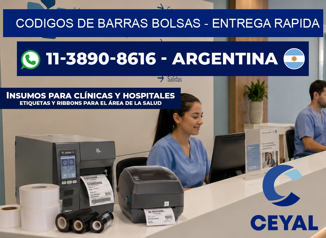 codigos de barras bolsas – entrega rapida