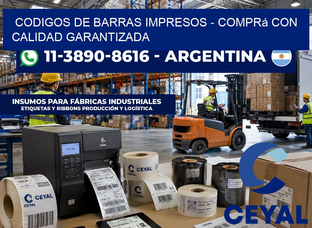 codigos de barras impresos - Comprá con calidad garantizada