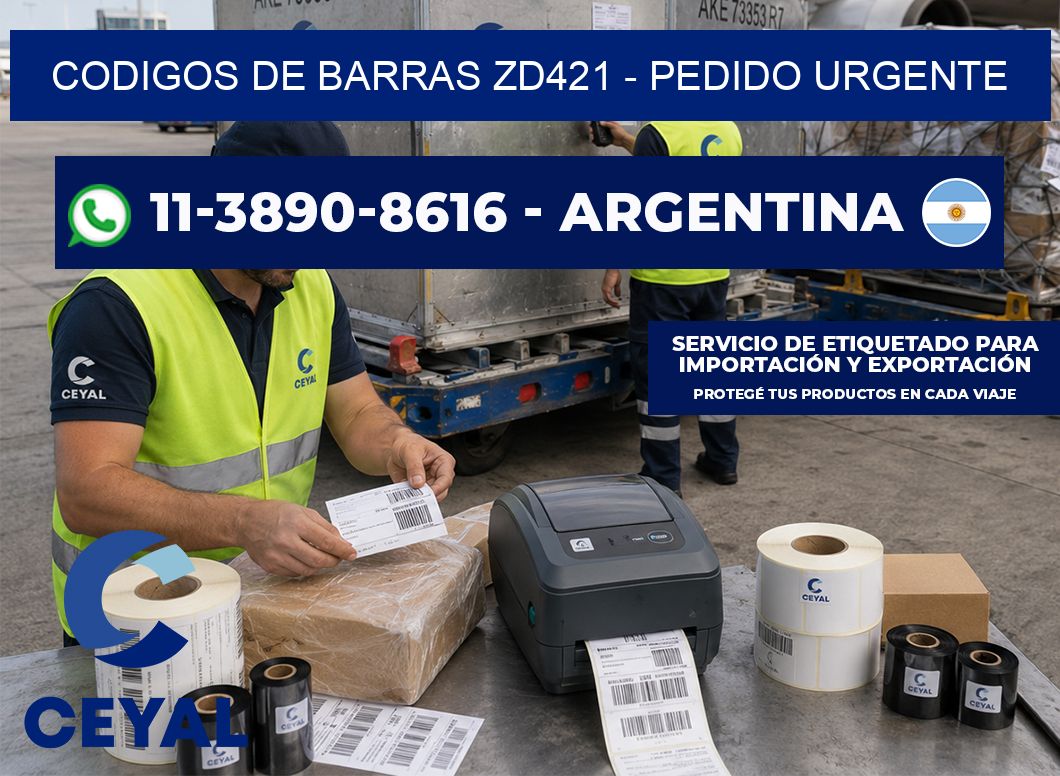 codigos de barras zd421 - Pedido urgente