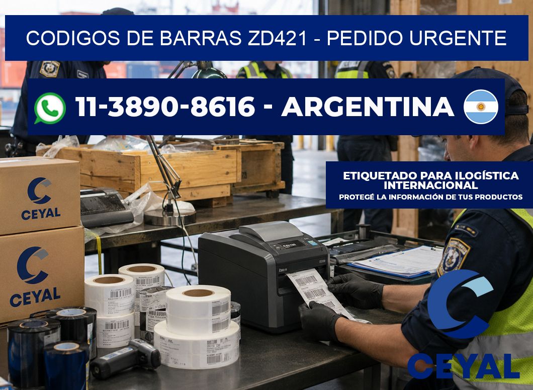 codigos de barras zd421 – Pedido urgente