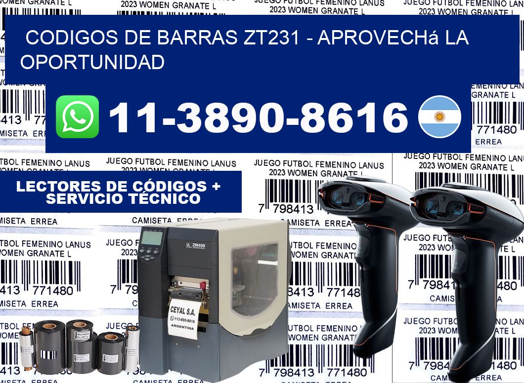 codigos de barras zt231 - Aprovechá la oportunidad