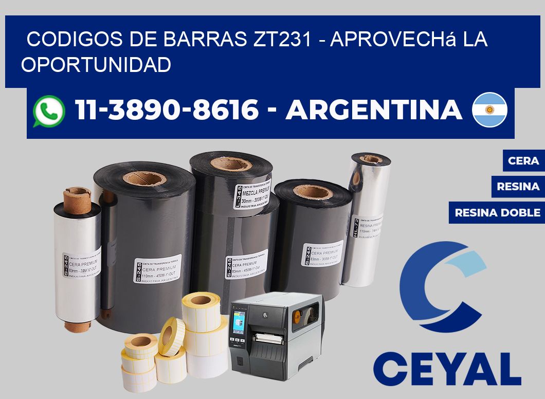 codigos de barras zt231 - Aprovechá la oportunidad