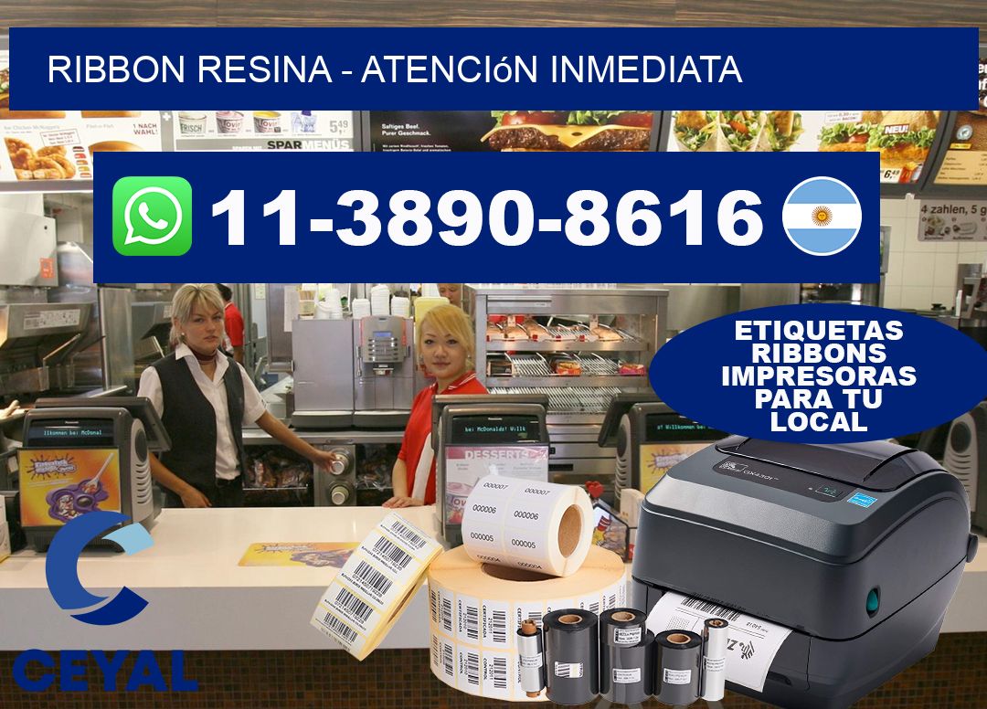 ribbon resina - Atención inmediata